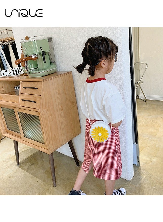 Unique 2 Pieces Daisy Flower Little Girls Purses Toddler Crossbody Purse Princess Purses Handbags Girls Wallets Mini Single Shoulder Daisy Bags for Kids Babies Gift - Image 5