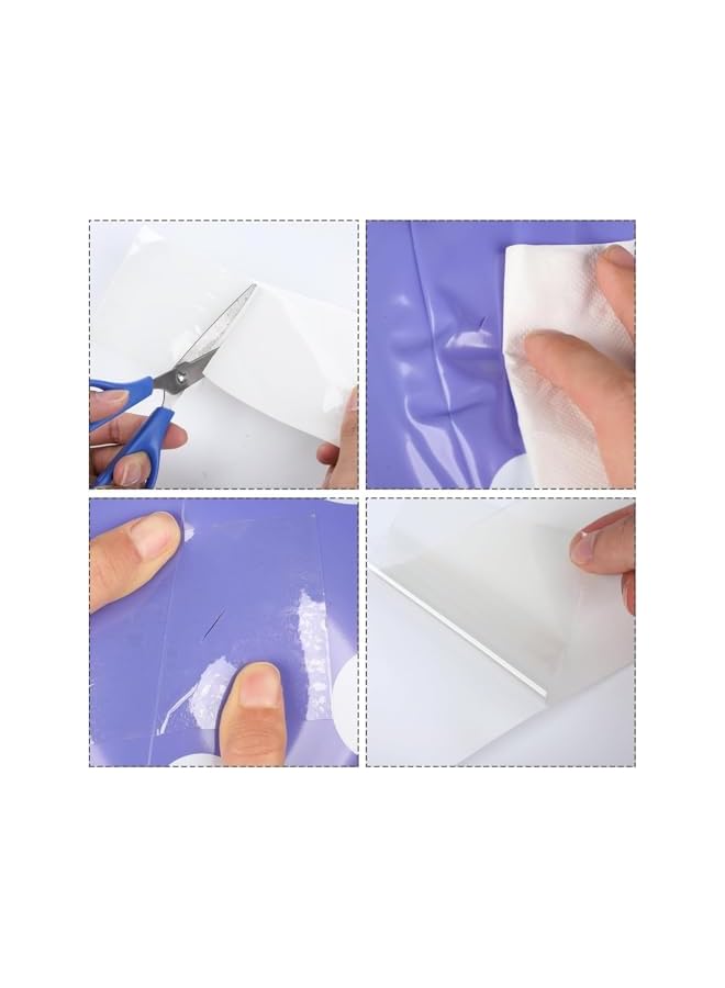 PROMASS Inflatable Patch Repair Kit, 4 Pcs 7 cm x 1 M Self Adhesive TPU Air Mattress Patch Kit Waterproof Roll Patch Tape for Bounce House Swimming Ring Inflatable Tent Canvas Canopy Tubes Air Bed  - Image 4