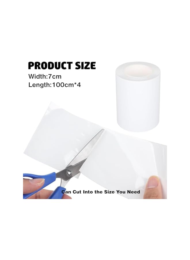 PROMASS Inflatable Patch Repair Kit, 4 Pcs 7 cm x 1 M Self Adhesive TPU Air Mattress Patch Kit Waterproof Roll Patch Tape for Bounce House Swimming Ring Inflatable Tent Canvas Canopy Tubes Air Bed  - Image 2