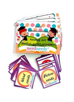nerdnerdy NERDNERDY Building Communication & Early Reading Through Sight Memory Speech and Cognitive Development Expressive Language Useful for Children with Speech Delays English kit communication cards,word flash cards for kids BIS Certified (ISI Marked)  - Image 1