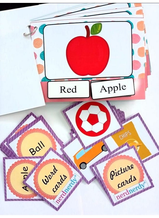 nerdnerdy NERDNERDY Building Communication & Early Reading Through Sight Memory Speech and Cognitive Development Expressive Language Useful for Children with Speech Delays English kit communication cards,word flash cards for kids BIS Certified (ISI Marked)  - Image 2