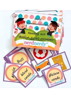 nerdnerdy NERDNERDY Building Communication & Early Reading Through Sight Memory Speech and Cognitive Development Expressive Language Useful for Children with Speech Delays English kit communication cards,word flash cards for kids BIS Certified (ISI Marked)  - Image 4