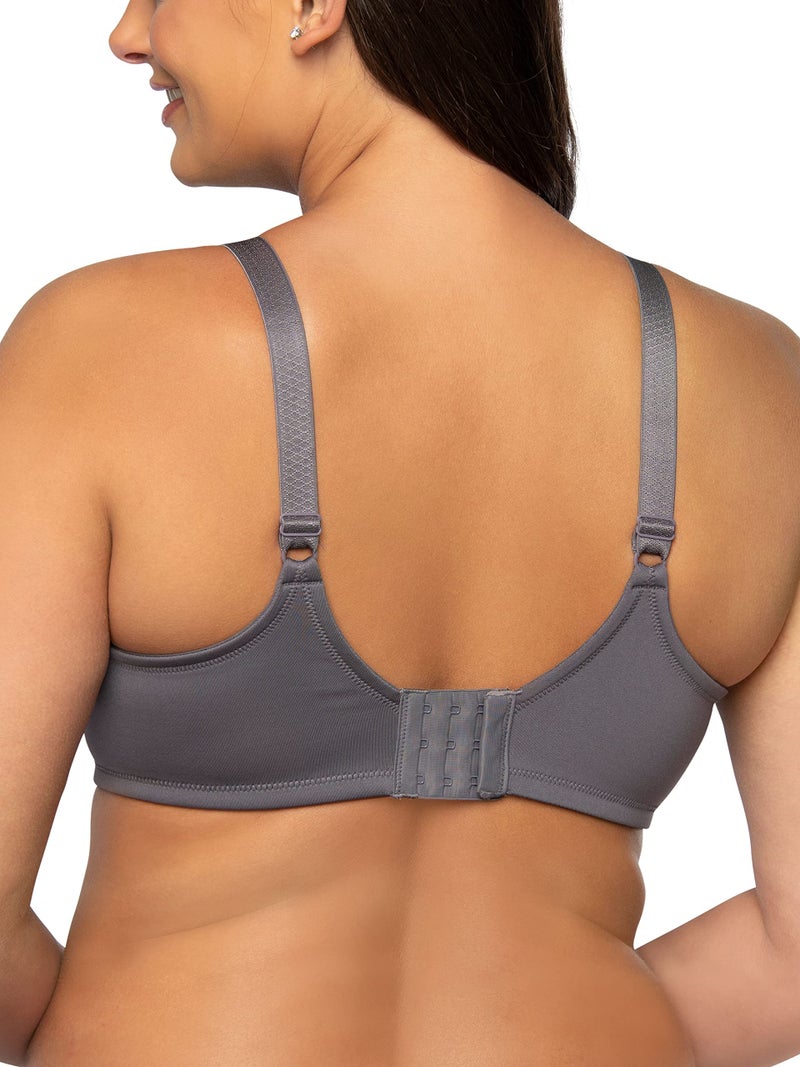Vanity Fair Womens Full Figure Beauty Back Smoothing Bra, 4-way Stretch Fabric, Lightly Lined Cups Up To H Bra, Underwire - Steele, 40DD US - Image 3