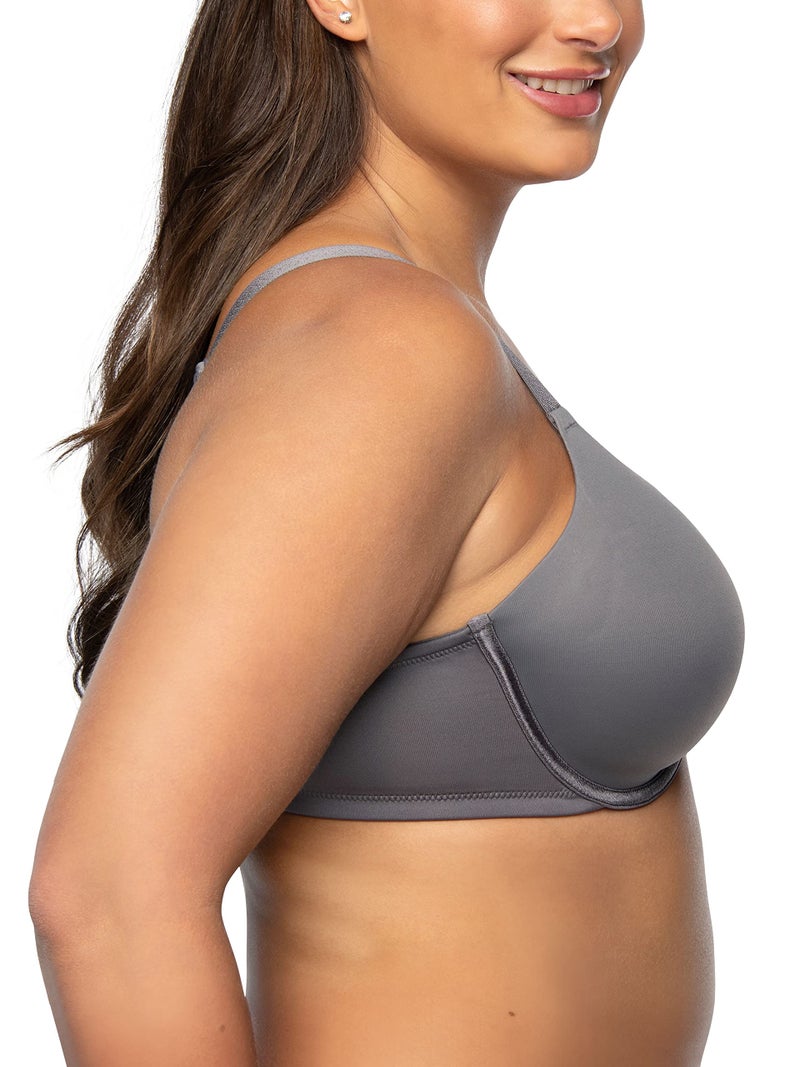 Vanity Fair Womens Full Figure Beauty Back Smoothing Bra, 4-way Stretch Fabric, Lightly Lined Cups Up To H Bra, Underwire - Steele, 40DD US - Image 2