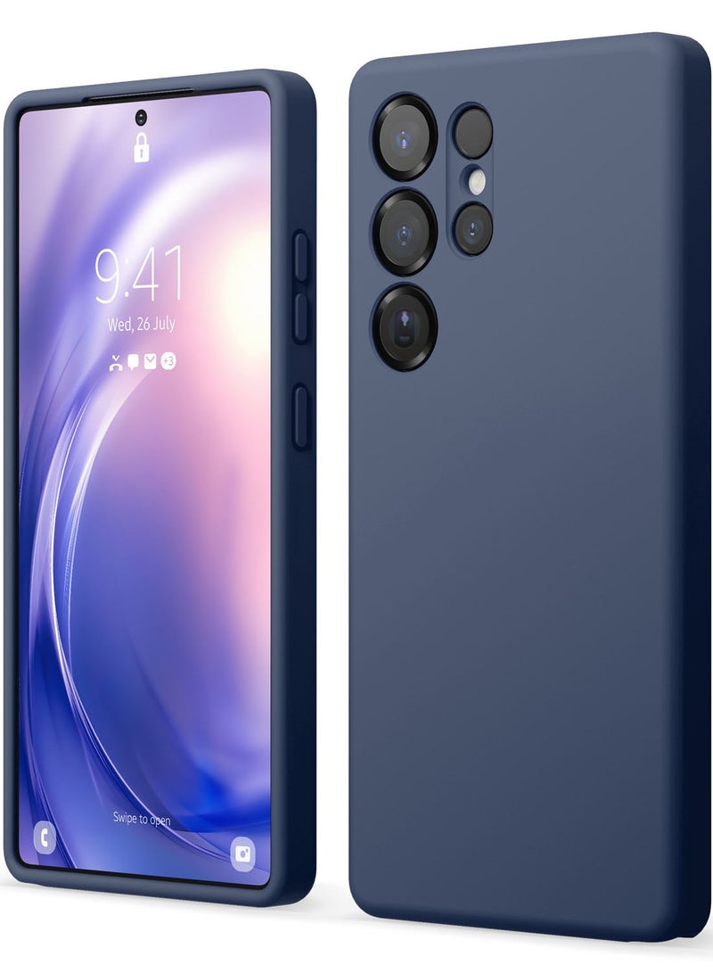 Elago Liquid Silicone for Samsung Galaxy S25 ULTRA Case Cover Full Body Screen Camera Protective, Shockproof, Slim, Anti-Scratch Soft Microfiber Lining - Jean Indigo - Image 1