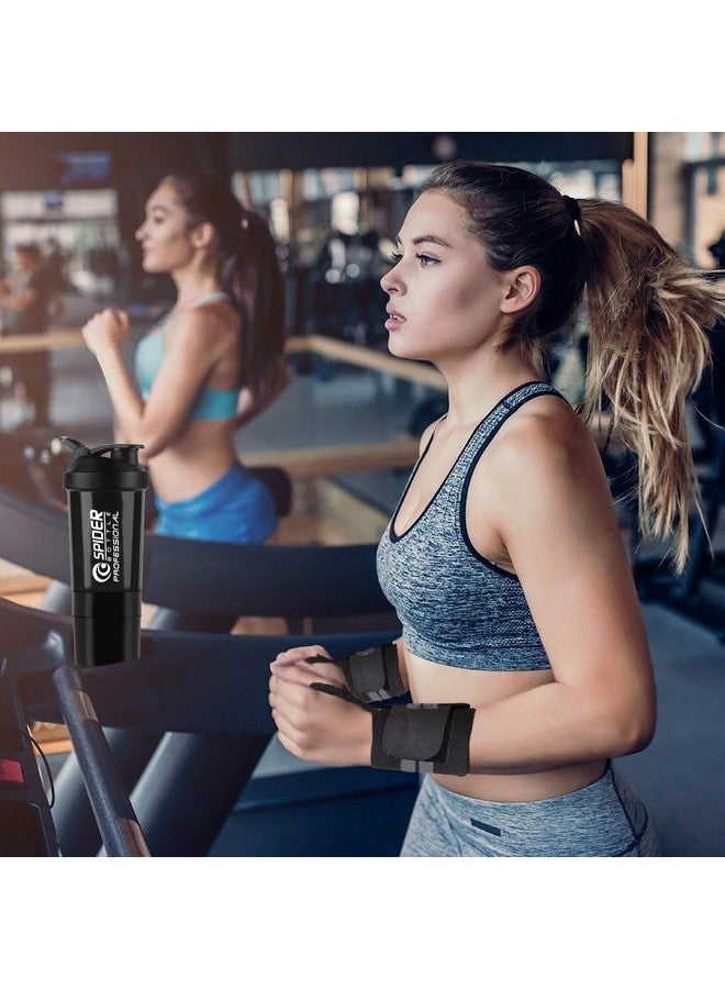 FIT FOCUS 2025 Amazing Quality Combo of Gym Protein Shaker(500ml) with Wrist Support Band. BPA Free & Leak Proof Shaker With Fully Supported Wrist Band. (Black) - Image 4