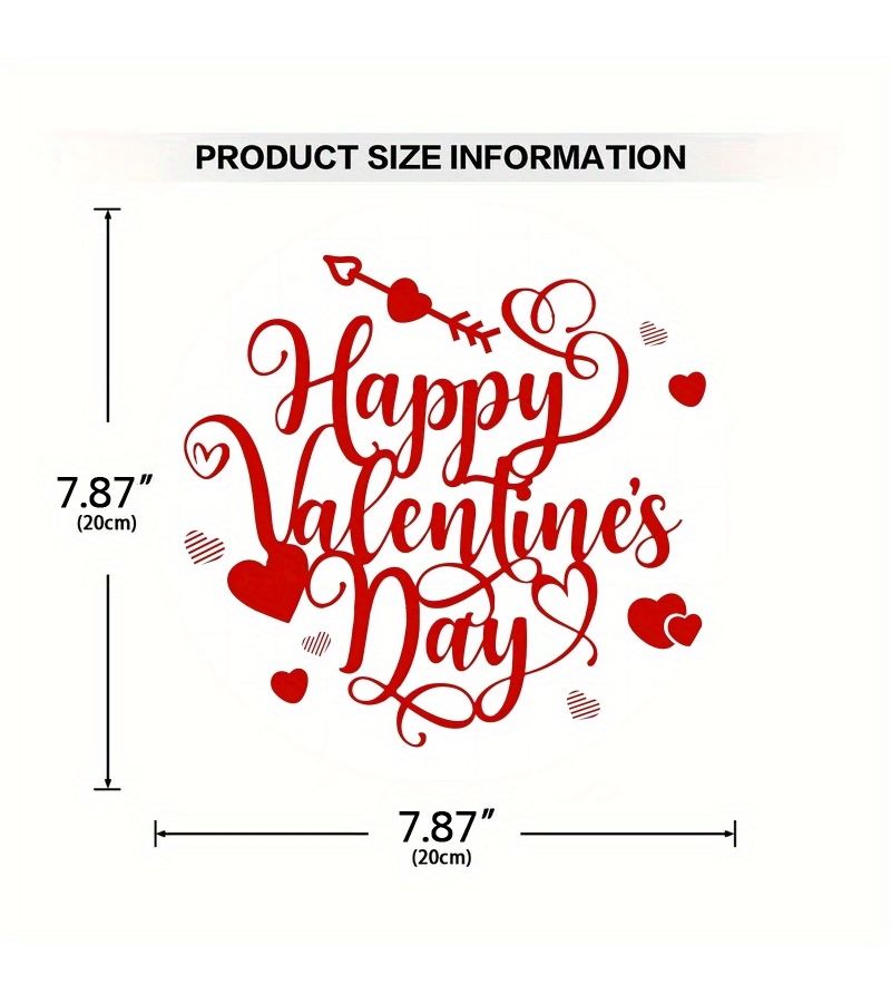 1pc Happy Valentine S Day Door Decor Red Heart Wall Hanging Love Symbol Valentine S Day Decoration Round Wooden Sign Suitable For Outdoor Home Farmhouse Wall Window Courtyard - Image 2
