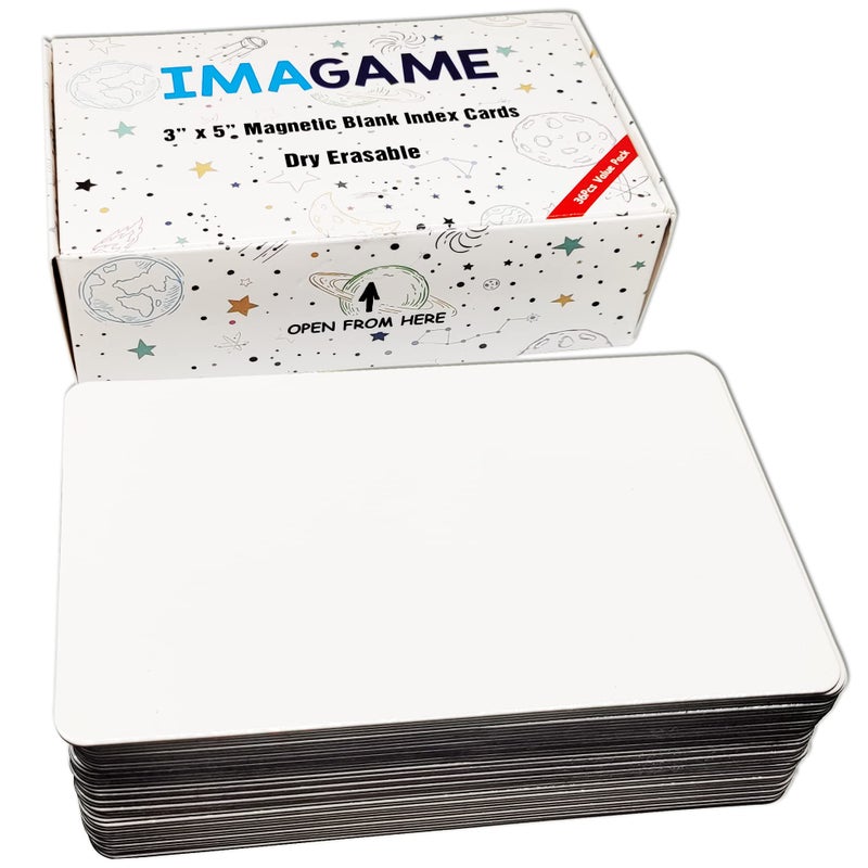 IMAGAME Dry Erase Magnets, Blank Magnetic Dry Erase Labels, 36-Pack, Erasable Magnets for Whiteboard, Multipurpose White Magnetic Labels to Write On for Classroom, Home, Education, Office, 3" x 5" - Image 3