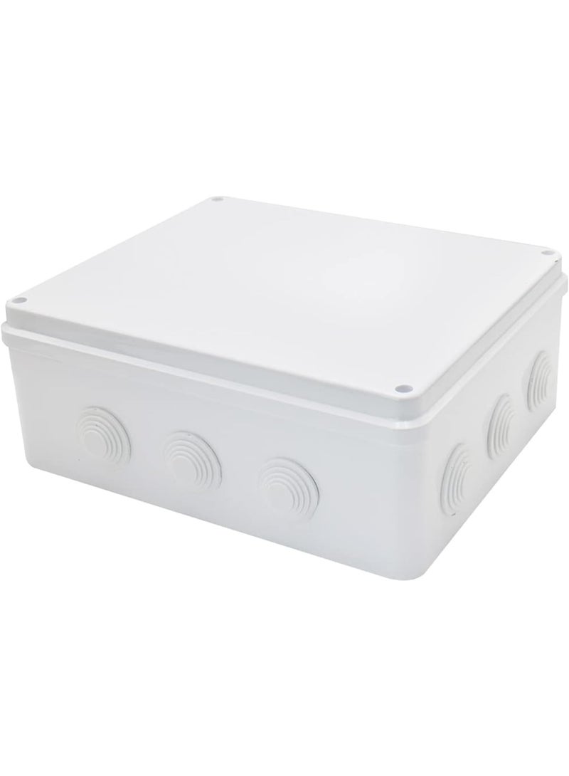 MGC صندوق MGC PVC المقاوم للماء 400 x 350 x 120 صندوق كهربائي خارجي من بلاستيك ABS محكم الغلق ومقاوم للغبار صندوق تقاطع عالمي للإلكترونيات باللون الأبيض