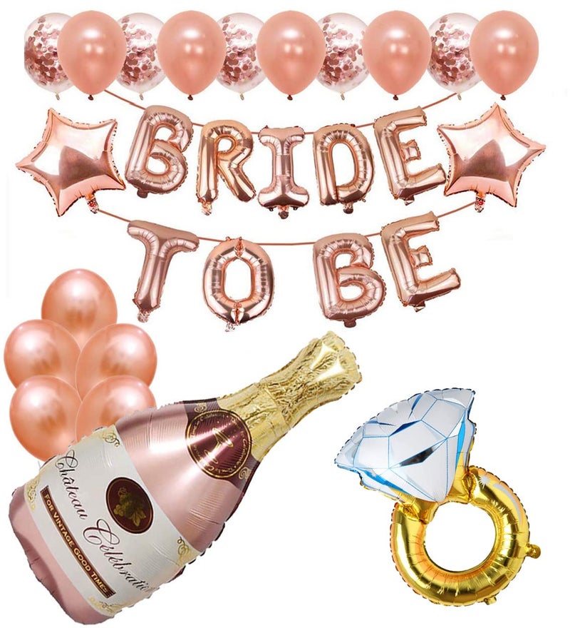 SOI Bride To Be Decoration Set Combo - 28Pcs With Bride To Be Mylar Balloon | Bachelorette Party Decorations | Bride To Be For Bachelorette Party | Bridal Shower Decorations | Bride To Be Combo - Image 1