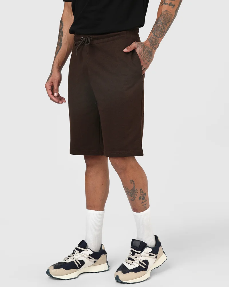 بيواكوف Men's Mole Brown Oversized Shorts