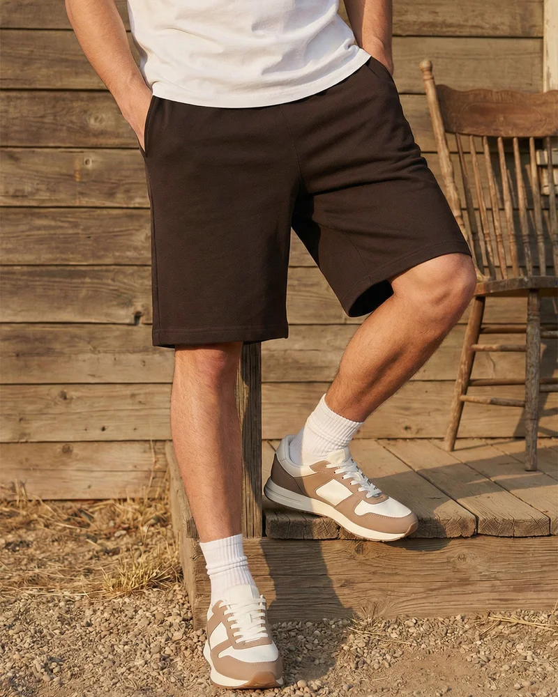 بيواكوف Men's Mole Brown Oversized Shorts