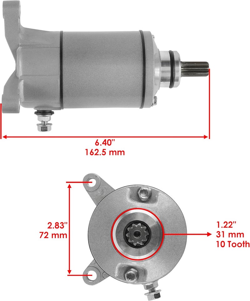 Caltric Starter Motor for Suzuki 250 LT-Z250 Quadsport 246Cc (2004-2009) - Image 2