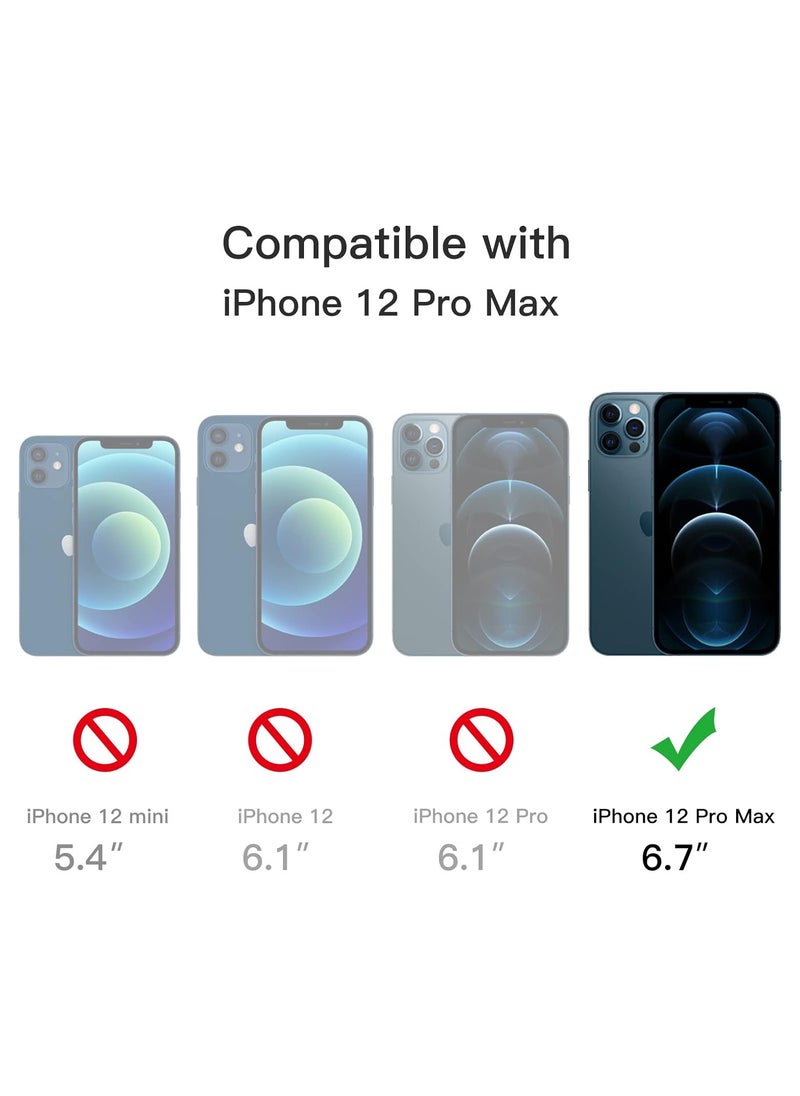 Denx Magnetic Case for iPhone 12 Pro Max [Shockproof & Slim] Matte Hard Back Cover with high-Grade Protection | Dark Blue  - Image 2