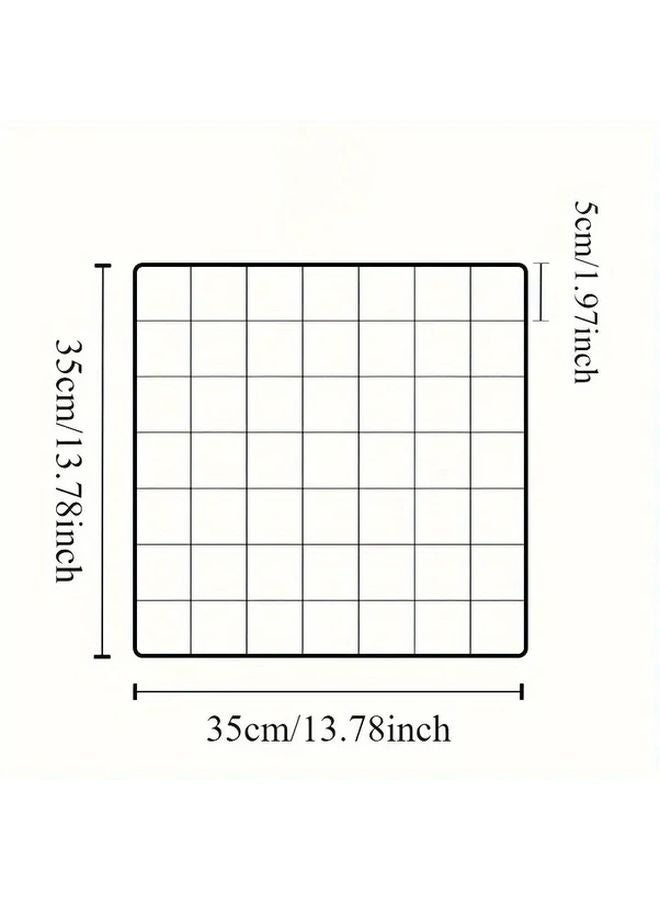 Black Grid Metal Display Rack Wall Shelf Photo Art Jewelry Exhibition Stand - Image 1