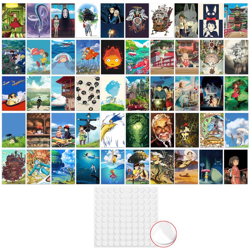 Pounchi Cute Anime Poster Wall Collage Set (50 Pcs 4 x 6 Inch) - Image 1