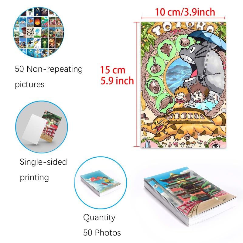 Pounchi Cute Anime Poster Wall Collage Set (50 Pcs 4 x 6 Inch) - Image 2