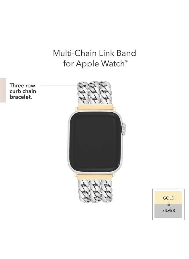 ANNE KLEIN - Fashion Chain Bracelet for Apple Watch Secure, Adjustable, Apple Watch Band Replacement, Fits Most Wrists - Image 1