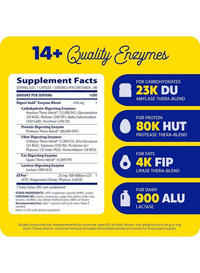 إنزيميديكا دايجست جولد + إيه تي برو، إنزيمات هضمية فائقة القوة، تساعد على هضم الوجبات الكبيرة لتخفيف الانتفاخ بشكل فوري، 45 قرصًا - Image 5
