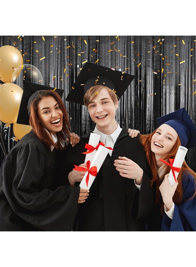 WeKen عبوة 2 من ستارة خلفية من شرائط الفويل الوردية 3.3 × 9.9 قدم، ستائر خلفية، زينة حفلات عيد الميلاد، ستارة تينسل للحفلات، زينة غالنتاين، زينة أنيقة، كشك تصوير - Image 5