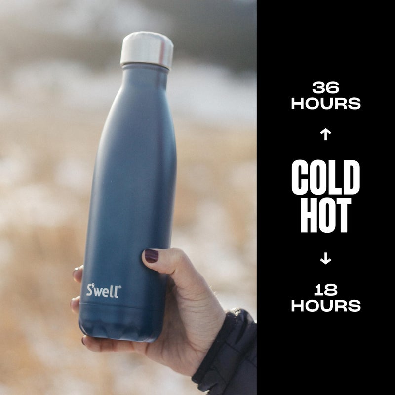 S'well S'well Stainless Steel Water Bottle  17oz  Blue Suede  Triple-Layered Vacuum Insulated Containers Keeps Drinks Cold for 36 Hours and Hot for 18  BPA Free  Perfect for On the Go  - Image 2