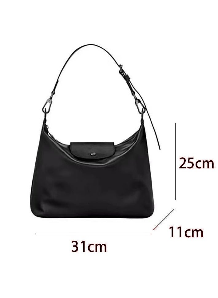 Fashion Lightweight Shoulder Bag for Women, Black, Comfortable Adjustable Strap Handbag for Daily Use - Image 5