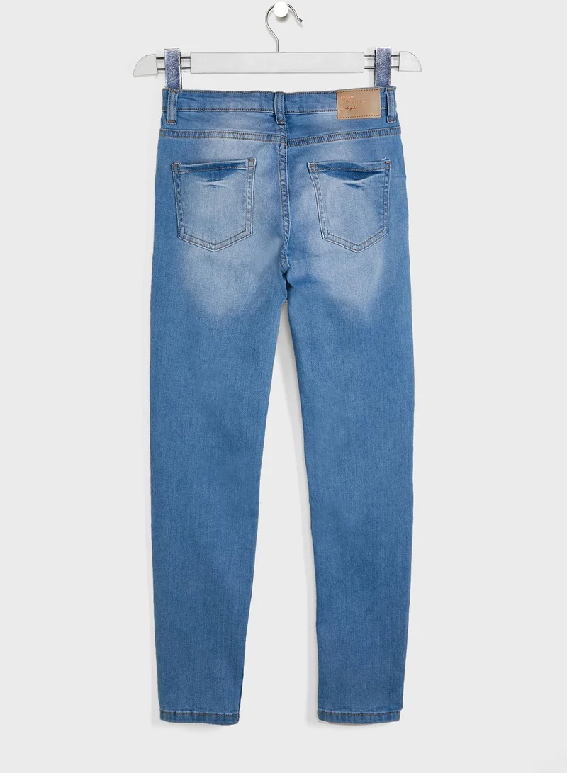 MINOTI Girls Mid Blue Basic Skinny Jeans