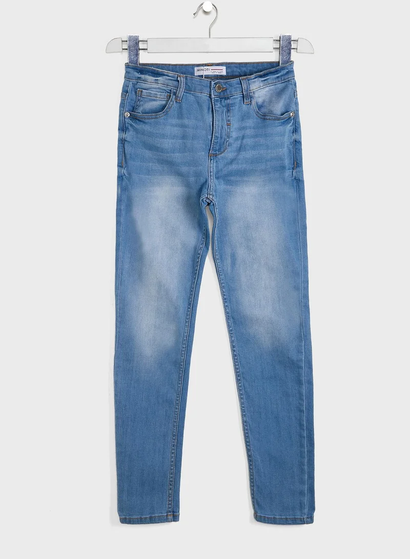 MINOTI Girls Mid Blue Basic Skinny Jeans