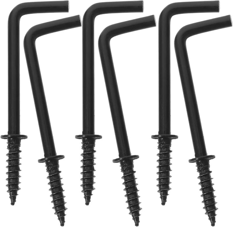 300 قطعة من البراغي الخطافية السوداء على شكل حرف L، زاوية قائمة، ذاتية التنصيب، أجهزة تثبيت للتثبيت والتعليق - Image 5