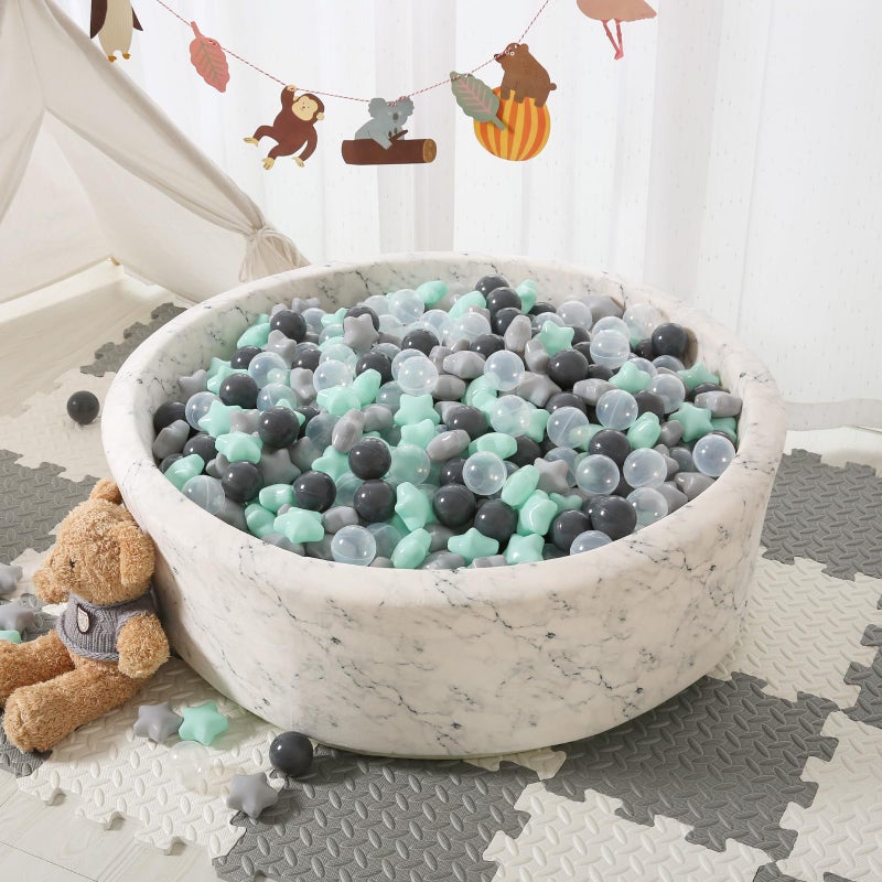 STARBOLO Star Ball Pit Balls - 100pcs Crush Proof Plastic Children's Toy Star Ball Ocean Balls for Birthday Parties Game Pool 2.2'' Balls and 2.55'' Stars - Image 2