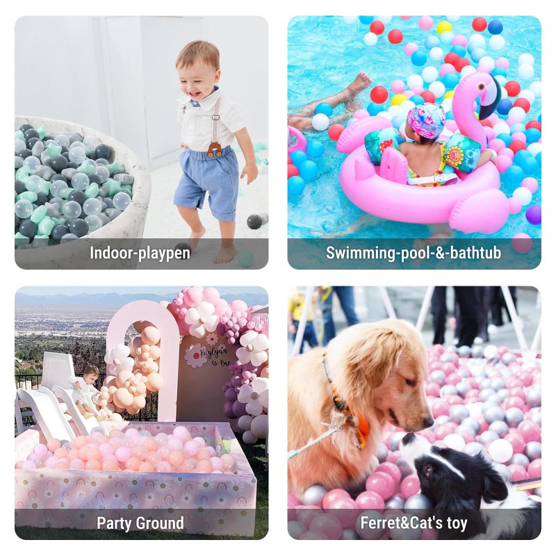 STARBOLO Star Ball Pit Balls - 100pcs Crush Proof Plastic Children's Toy Star Ball Ocean Balls for Birthday Parties Game Pool 2.2'' Balls and 2.55'' Stars - Image 5