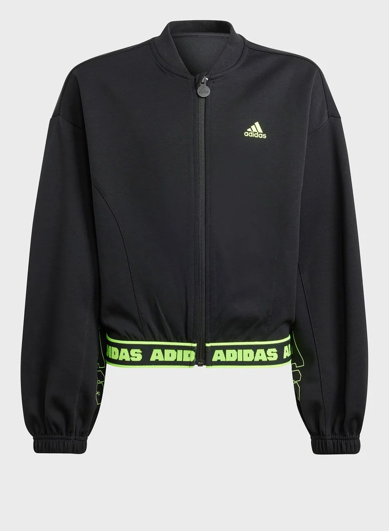 Adidas Dance Full-Zip Crop Hoodie Kids