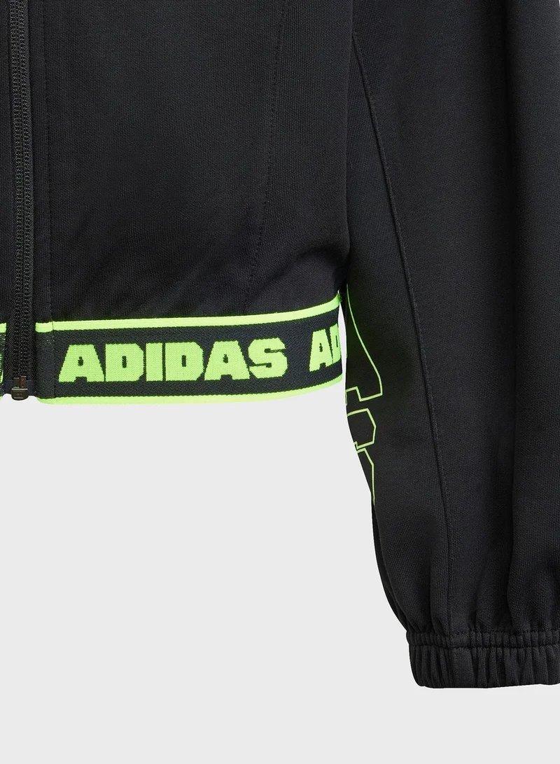 Adidas Dance Full-Zip Crop Hoodie Kids
