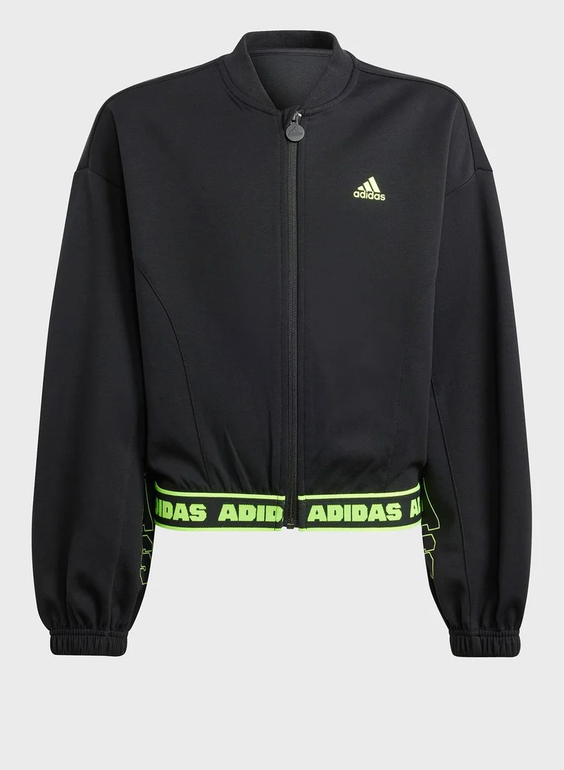 Adidas Dance Full-Zip Crop Hoodie Kids