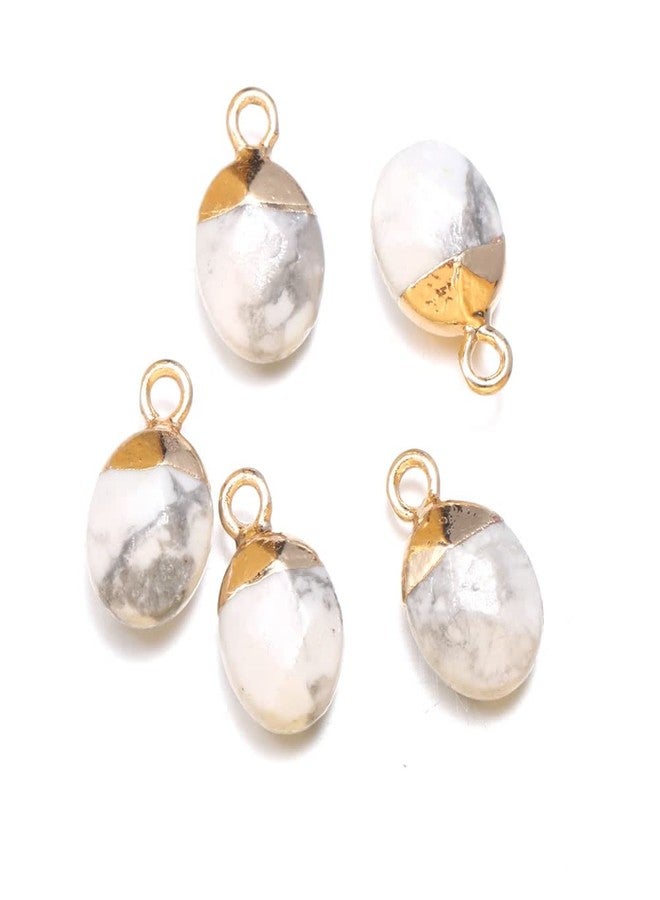 Zotoone 10PCs Natural Semi precious Stone Pendants,Charms 8x13mm for Jewelry Making Jade Turquoise Agate Crystal Quartz Beads Bracelet Necklace Jewelry Findings - Image 5
