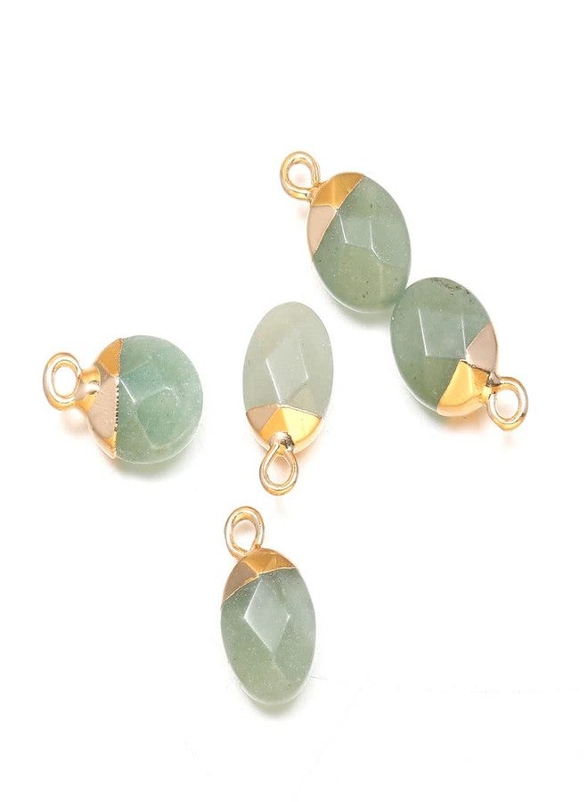 Zotoone 10PCs Natural Semi precious Stone Pendants,Charms 8x13mm for Jewelry Making Jade Turquoise Agate Crystal Quartz Beads Bracelet Necklace Jewelry Findings - Image 4