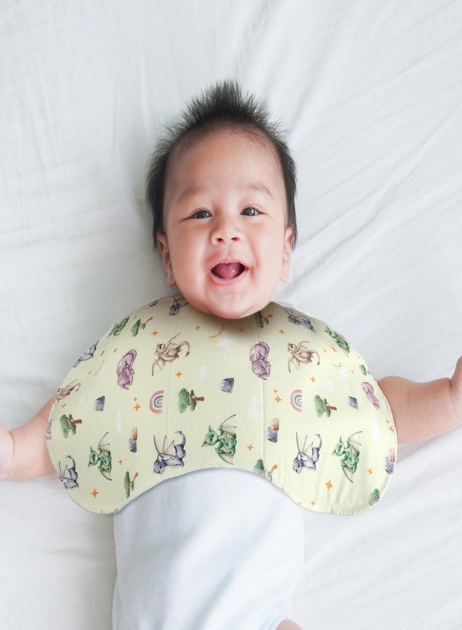 SmoothNovelty 5 Pack Watercolor Dragon Pattern Baby Burp Cloths Soft Absorbent Muslin Burping Rags for Newborns 19"x9" Spit up Cloths for Boy Girl Newborn Baby Shower Registry Gifts Set Nursery Decor - Image 5