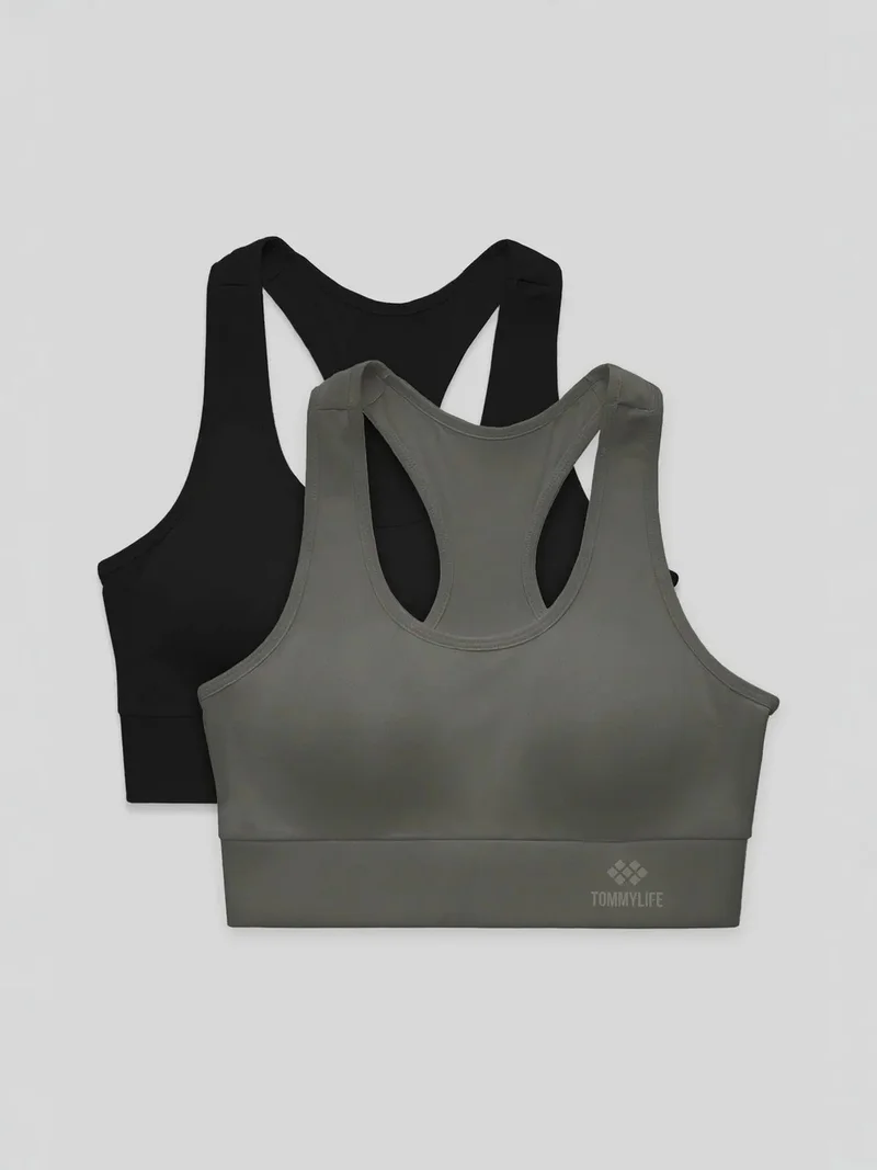 TOMMYLIFE TOMMY Fitted Sleeveless Crop Sports Top
