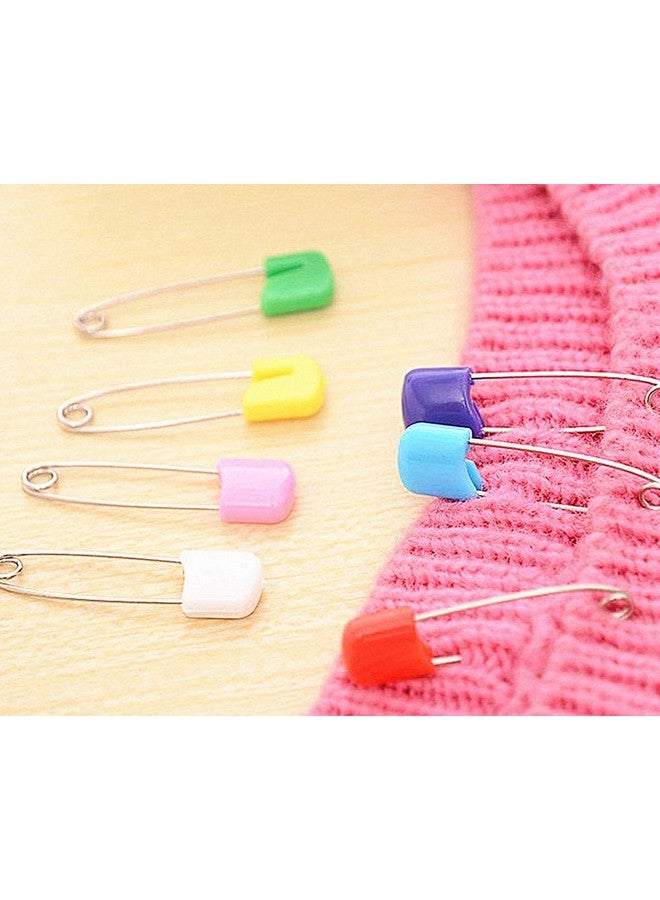 Kinteshun Kinteshun Baby Safety Pins,Kid Secure Clips Diaper Bib Nappy Pin with Safe Lock(50pcs,1.6 inches,7 Assorted Candy Colors) - Image 4