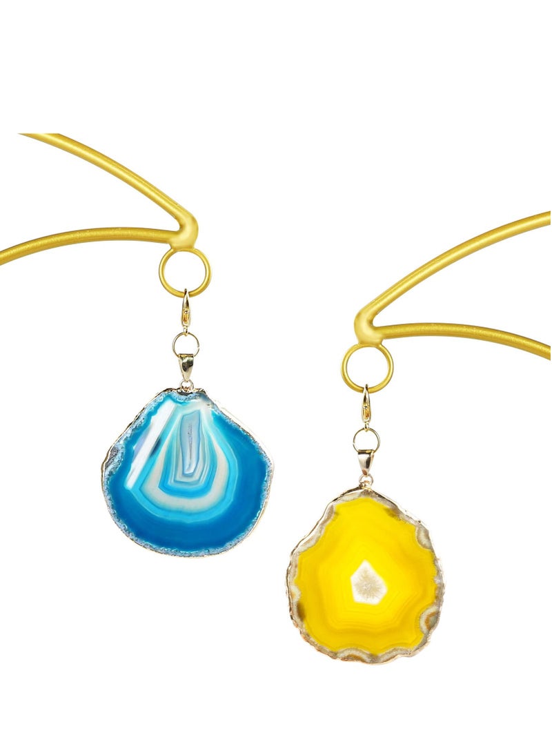 Barakah Small Metal Trellis for Potted Plants, 2 Pcs Gold Moon Trellis, Mini Trellis for Potted Plants Support with 10 Ties and 2 Random Pendant, Metal Plant Trelli for Potted Plant Hoya Pothos Flower - Image 4