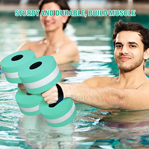 Timoo Aquatic Dumbells Set of 2 Water Dumbbells for Water Aerobics Water Weights for Pool Exercise Set High-Density EVA-Foam Pool Dumbbells, Purple - Image 2