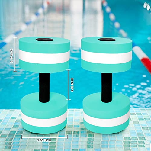 Timoo Aquatic Dumbells Set of 2 Water Dumbbells for Water Aerobics Water Weights for Pool Exercise Set High-Density EVA-Foam Pool Dumbbells, Purple - Image 5