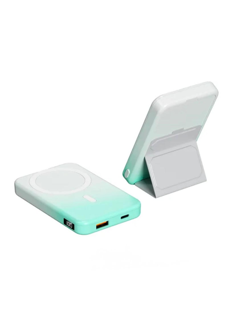 GULFLINK Magnetic Portable Power Bank Charger for Apple iPhone 15/14/13 series 10000mah Colorful Green - Image 2