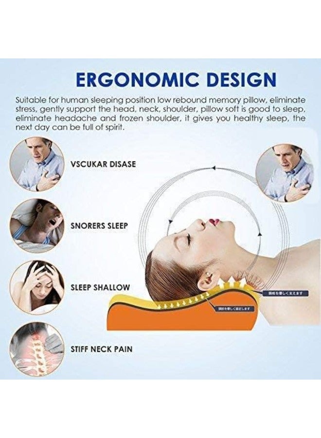 Top-rated Memory Foam Cervical Pillow for Neck Pain Relief | Ergonomic Orthopedic Support, Adjustable Height, Washable Cover - Best Pillows for Side, Back, Stomach Sleepers - Medical Grade Comfort - Image 4