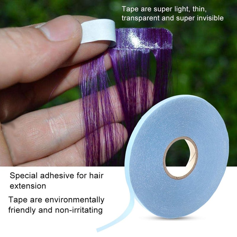 Double Sided Hair Extension Tape, Tape in Hair Extensions Human Hair and Sweatproof 2pcs 3 Yards for Professional Salon and Home Use - Image 5
