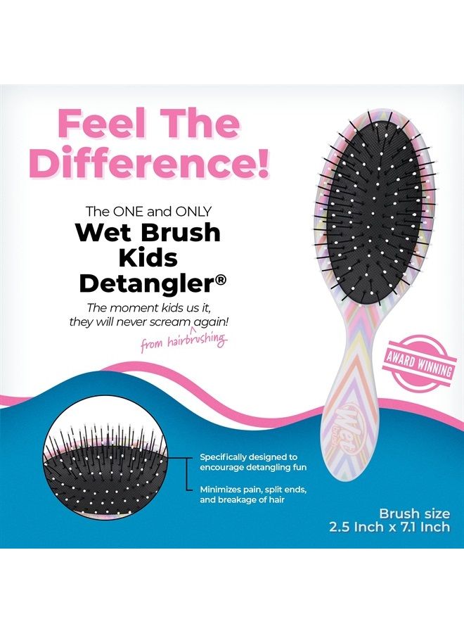 Wet Brush Hair Brush Kids Detangler - Detangling Knots, Snag-Free, Anti-Static Brush, Intelliflex Bristles, No pain, Split-Ends & Hair Breakage, Chevron Print, Easy Hold, Child-Friendly Size - Image 2