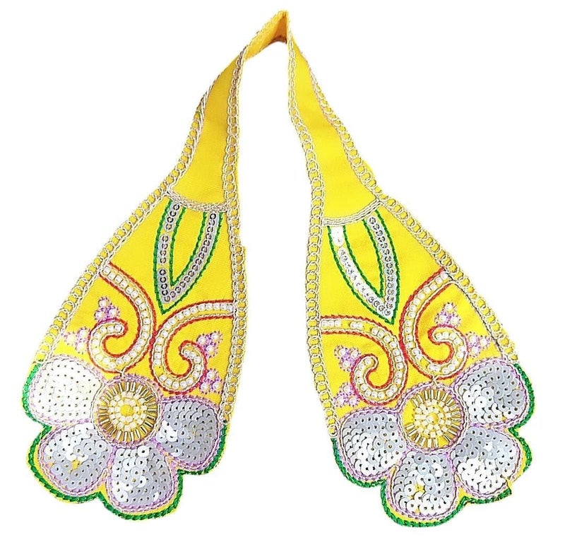 Partish Laddu Gopal Heavy Dress with Mukut l Ladoo Gopal Dress l Bal Gopal l Kanha Ji Thakur Ji Heavy Dress Size 1 2 4 5 6 (Yellow, Size 5) - Image 5