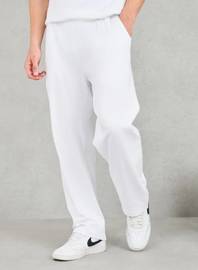Styli Back Contrast 7 Print Oversized T-shirt and Open Hem Jogger Interlock Co-ords