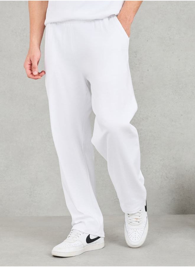 Styli Back Contrast 7 Print Oversized T-shirt and Open Hem Jogger Interlock Co-ords  - Image 4