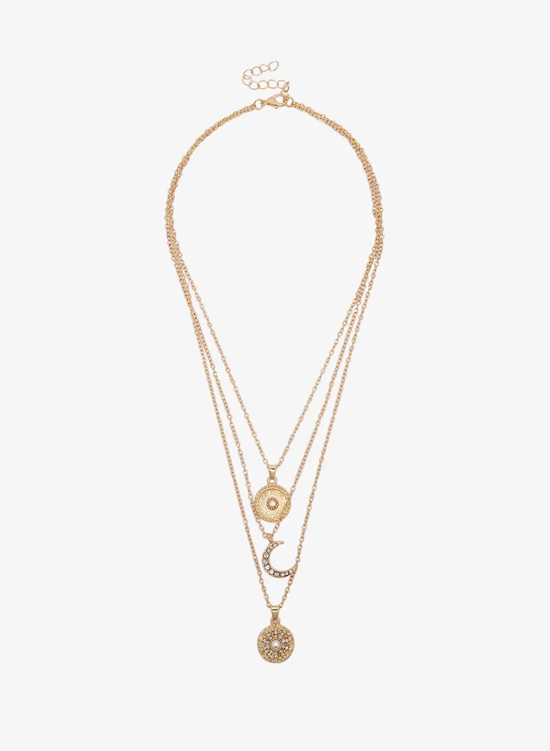 ELLA Layered Multi Charm Boho Necklace